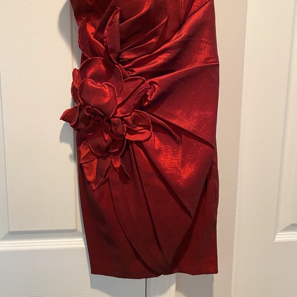 Jessica McClintok bodycon deep red dress - Picture 2 of 4